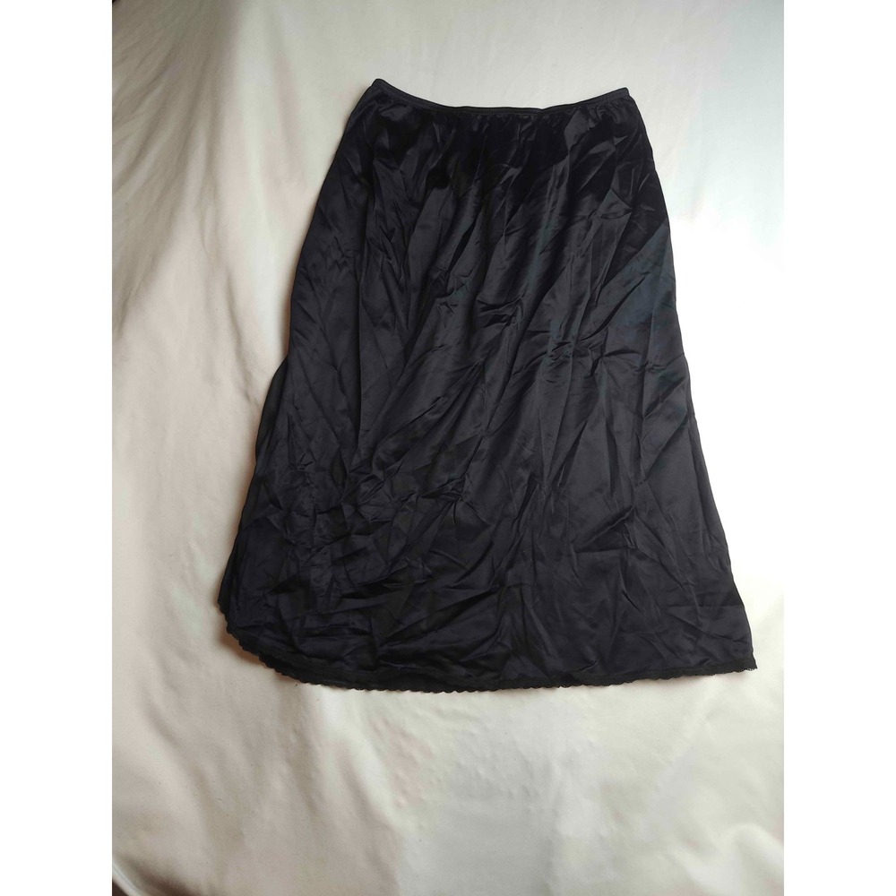 Vassarette Full Slip Womens Size Large Black Lightweight Layering Pull‎ On